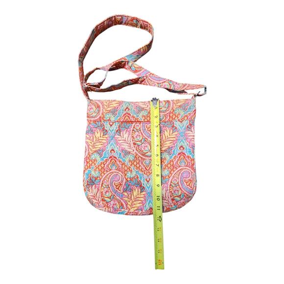 Vera Bradley Triple Zip Hipster Purse Bag, Paisley in Paradise, Red Pink Blue - Picture 7 of 8